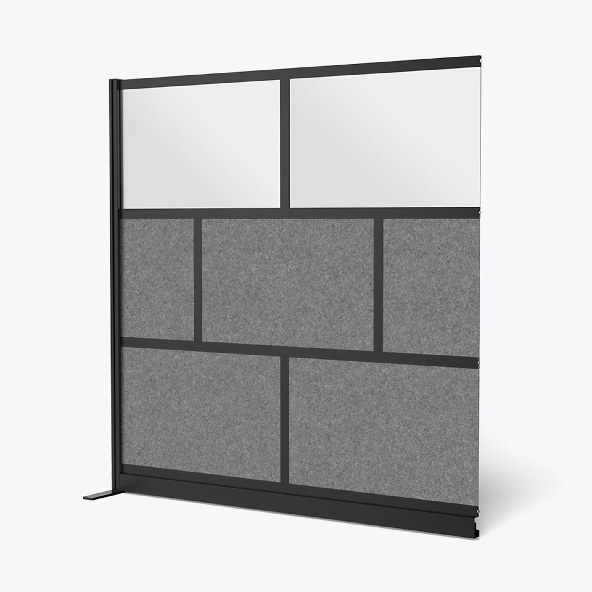 Luxor Mod Wall Divider System - 70in. x 70in., Black Frame, Polypropylene/PET Polyester Fabric, Model# MW-7070-XCGB